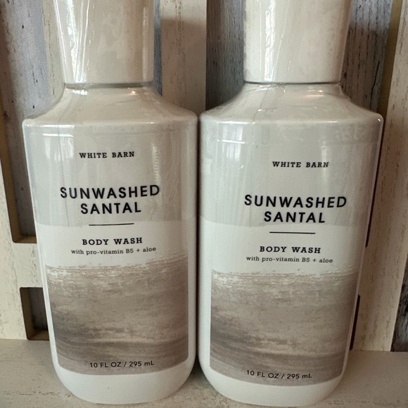 Bath & Body Works SUNWASHED SANTAL Body Wash Shower Gel 10oz 2pc Set Lot New - Picture 4 of 4